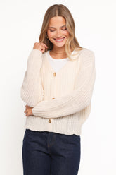 Henderson Thick Knit Cardigan - Cream
