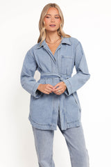 Donovan Denim Tie Jacket - Light Denim
