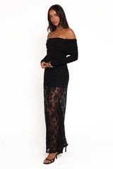 Alina Lace Pant Set - Black