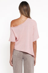 Ardena Boucle Knit Top - Pink