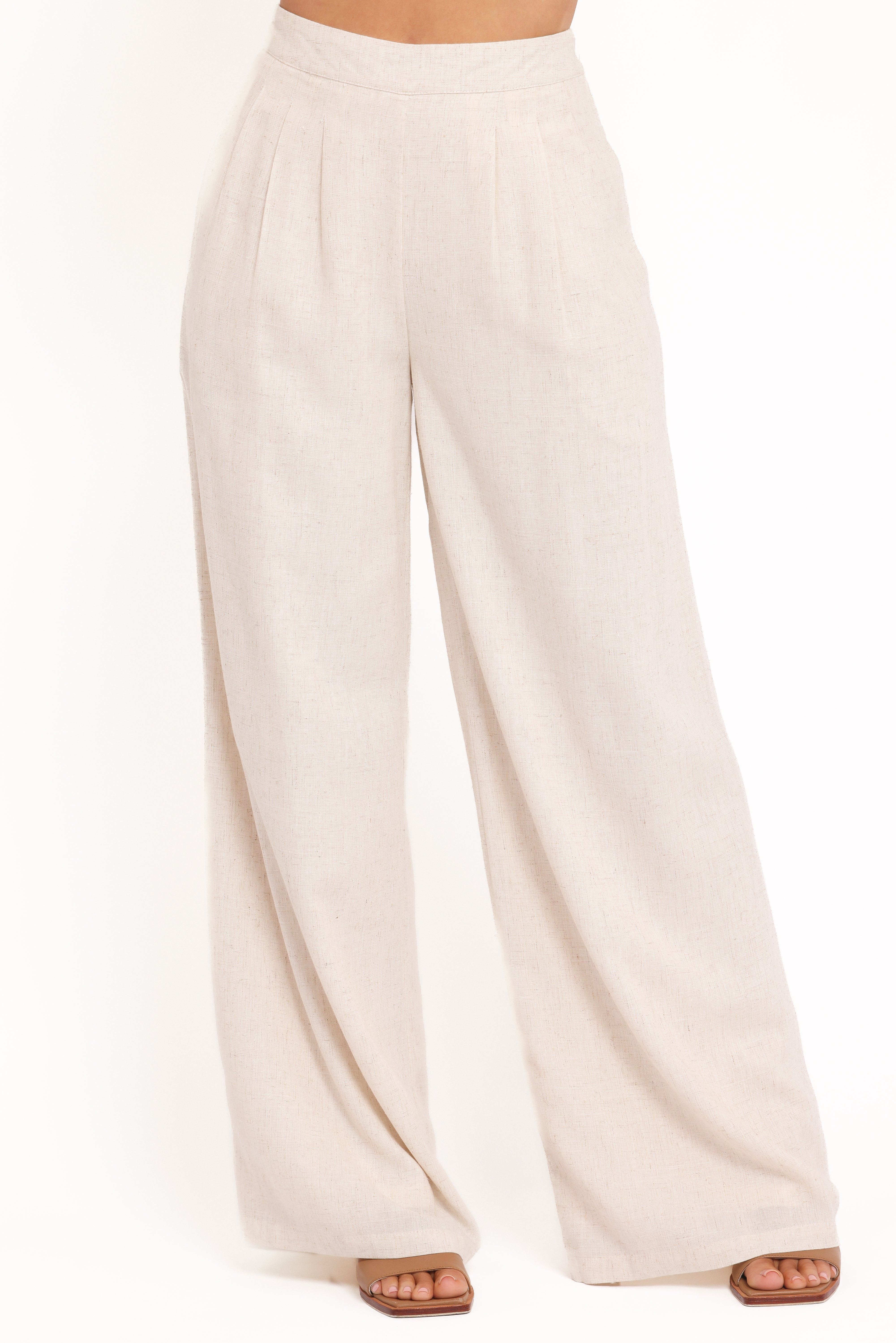 Arles Wide Leg Pants - Oatmeal