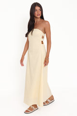 Cyrus Strapless Maxi Dress - Butter Yellow