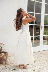 Franki Midi Dress - White Cream