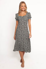 Franklin Dress - Black Floral