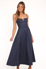 Marsden Denim Midi Dress - Indigo