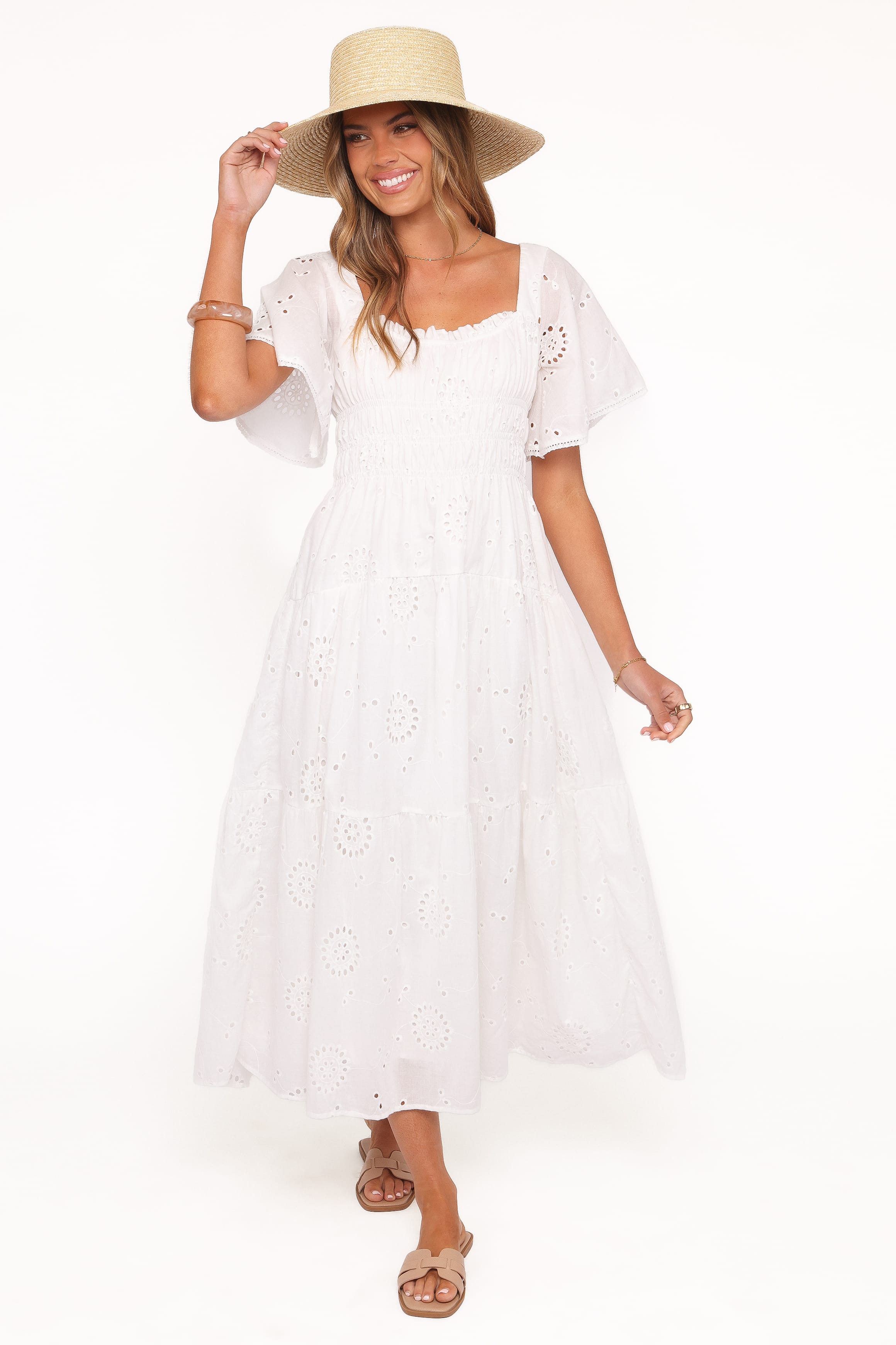 Tierney Midi Dress - White