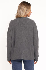 Hammond Tie Up Cardigan - Grey