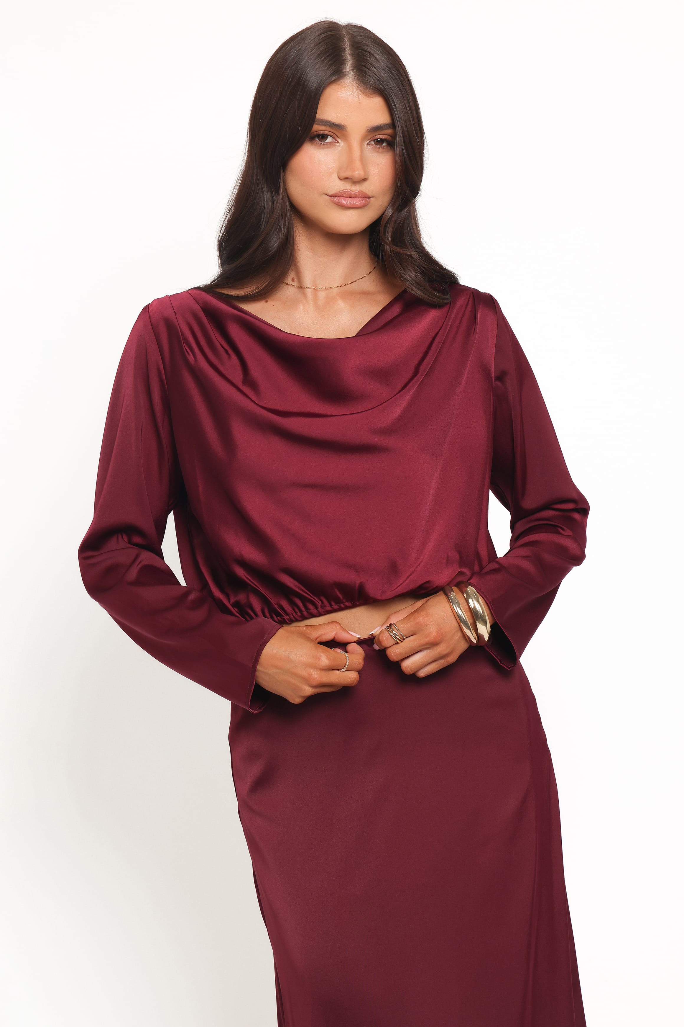 Catherine Skirt Set - Burgundy