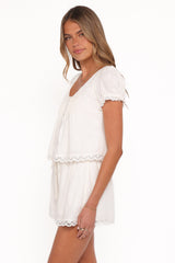 Elara Short Set - White