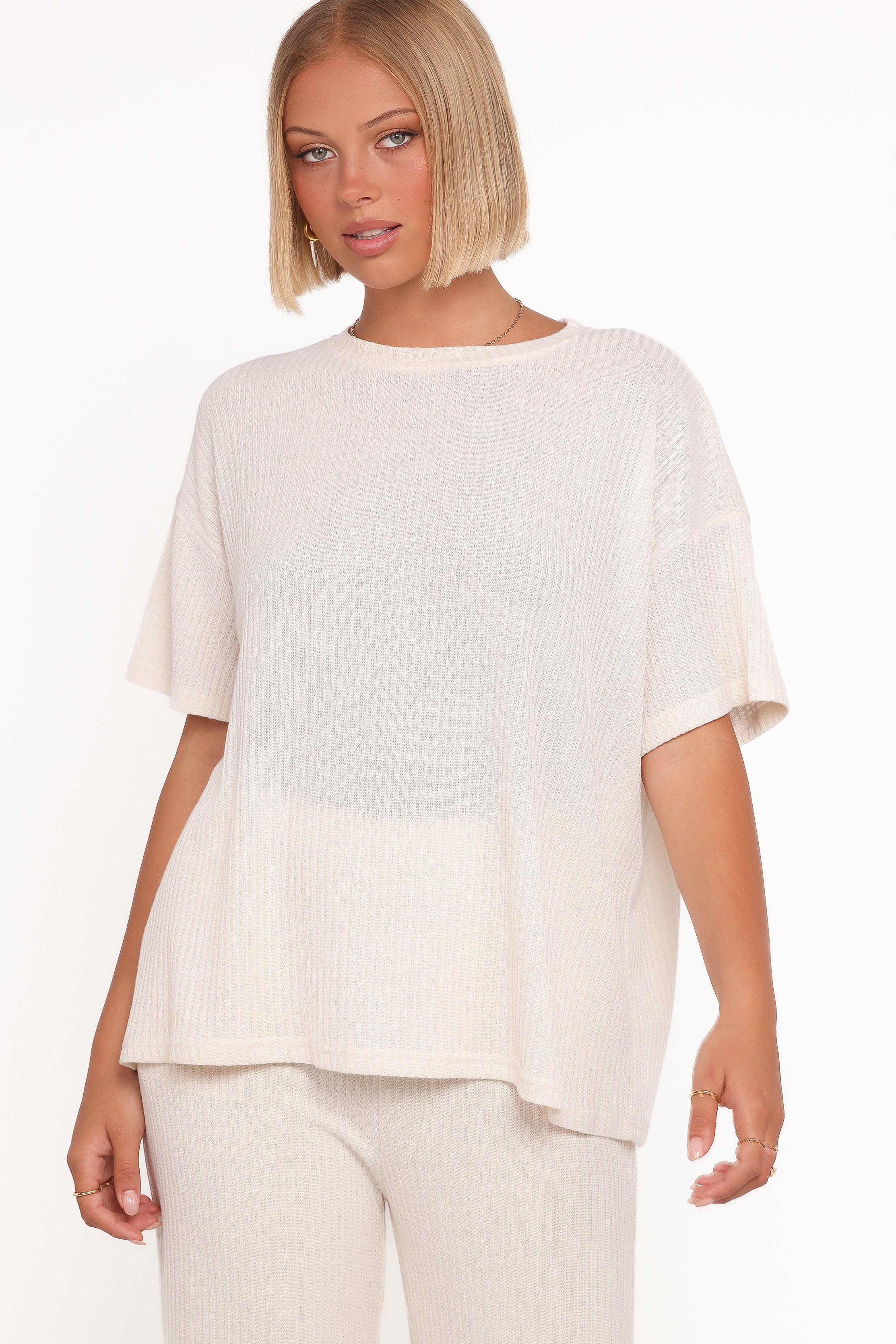 Granger Knit Pant Set - Cream