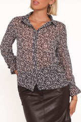 Eveline Top - Nocturnal Garden