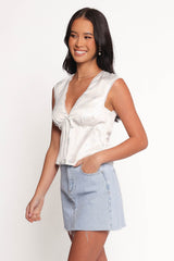 Ingrid Top - Cream Ditsy