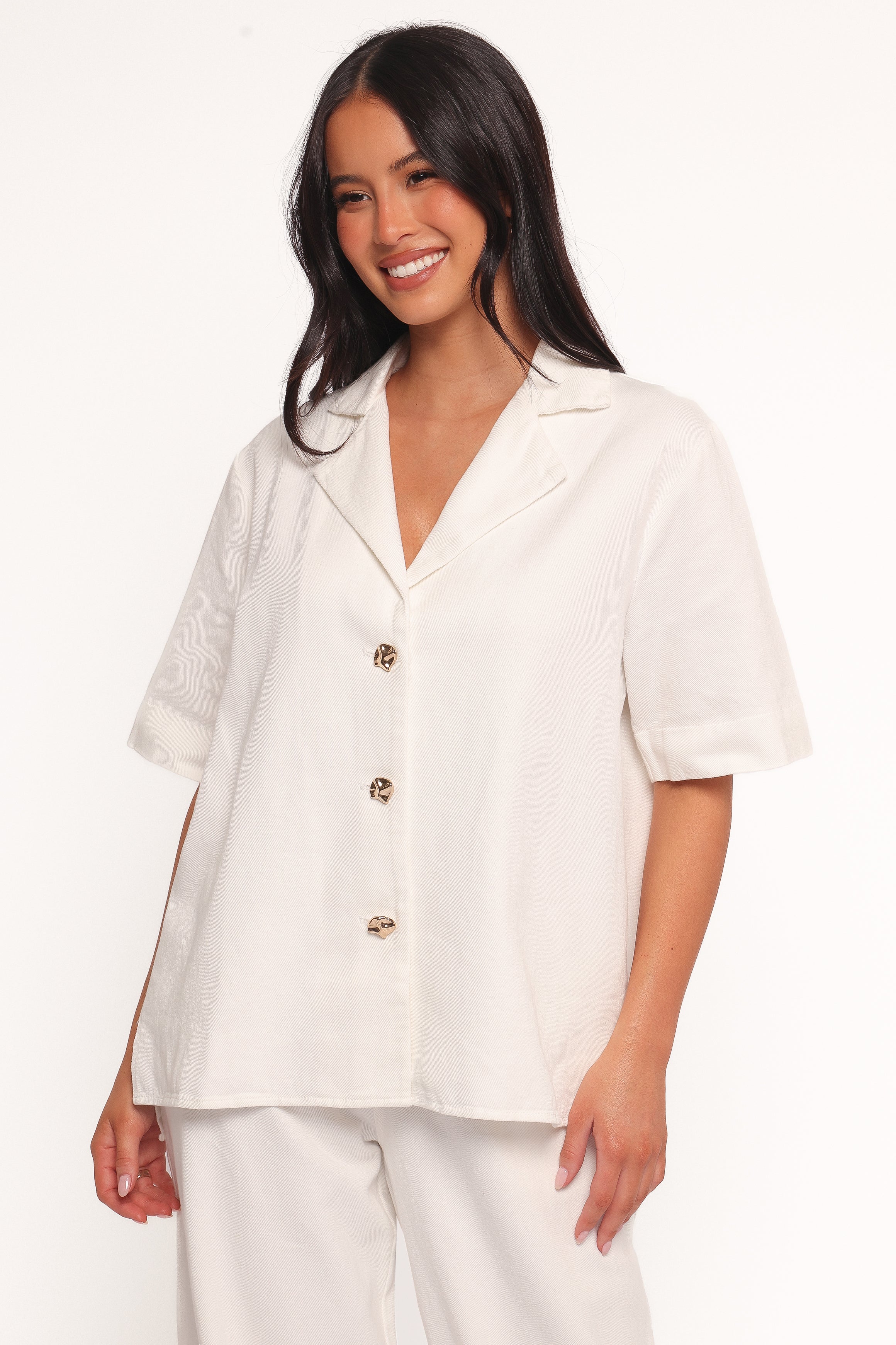 Odelia Denim Shirt - Off White