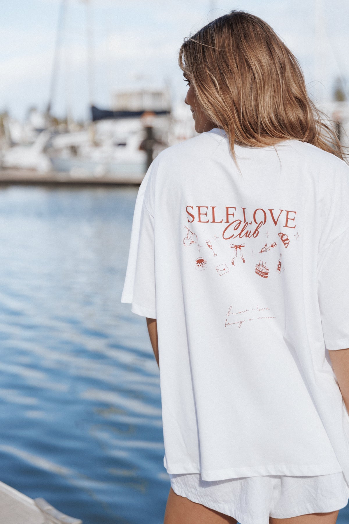 Runa Self Love Graphic Tee - White